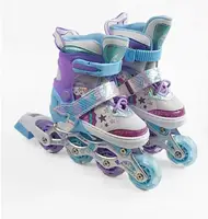 Роликовые коньки 728-S Best Roller колеса PU светяться. Violet (размер 29-33) (170011)