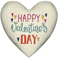 Подушка сердце XXL Happy Valentine`s day 57x57 см (6PS_17L011)