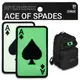 Набор шевронов 2 шт Карта Туз Пик, Ace of Spades, светятся в темноте, на липучке, 5х8 см, вышитый патч, нашивка, шеврон