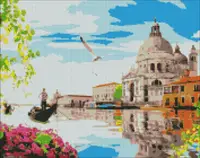 Алмазная мозаика AMO7226 Яркая Венеция, 40x50см Идейка на подрамнике