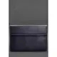 Кожаный чехол-конверт на магнитах для MacBook Pro 16" Темно-синий