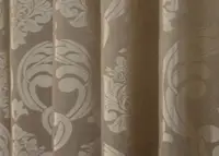 Шторна тканина жакард, колекція "Ліон", висота 2,8 м. Колір бежевий. Код 531ш