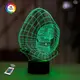 3D ночник "Череп 9" (УВЕЛИЧЕННОЕ ИЗОБРАЖЕНИЕ)+ пульт ДУ + сетевой адаптер + батарейки (3ААА)  3DTOYSLAMP