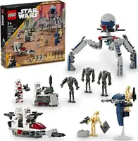 Конструктор LEGO Star Wars Клоны-пехотинцы и Боевой дроид, боевой набор 215 деталей (75372)