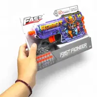 Іграшковий пістолет мех. чотириствольний з мʼякими набоями