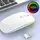 Мышка безпроводная компьюторная, безшумная, оптическая c RGB-подсветкой 2.4G+Bluetooth DPI 800/1000/1200 белая