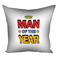 Подушка c принтом габардиновая Man of the year 50x50 (5P_MAN007)