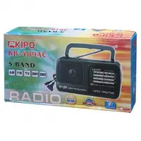 Радіоприймач радіо FM ФМ KIPO KB-409AC Aux Чорний