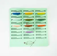 Підставка для бобін (шпуль) ТМ Embroidery Craft з магнітом для голок 30 прорізів. Прорізи з фіксатором 14*14 бірюзовий PB-008b