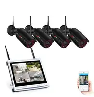 Комплект WiFi видеонаблюдения Anran 4сh + 12" LCD AR-B360