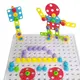 3D Пазл TU LE HUI Creative Puzzle 4 в 1 конструктор с шуруповертом и электроотверткой "Болтовая мозаика" 193 детали