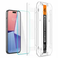 Захисне скло Spigen для iPhone 16 / 15 - EZ FIT GLAS.tR (2 шт), Clear (AGL06903)