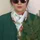 Платок шелковый Армани с принтом Червона калина 68х68 см