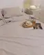 Постельное белье семейное Dushka Home Байка 20671 160х215х2 см светло-серое