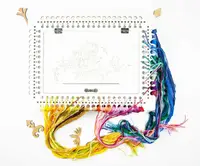Органайзер-парковка с отверстиями для намотки ниток Фея ТМ Embroidery Craft Органайзер под процесс 35х26х6 66 отверстий слоновая кость OG-074