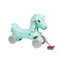 Качалка каталка детская XoKo Единорог Play Pen Blue RHO3 серая с голубым