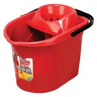 Красное ведро МОП для швабры с отжимом Elif plastik 380-2LF