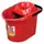 Красное ведро МОП для швабры с отжимом Elif plastik 380-2LF