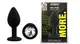 Силиконовая анальная пробка EGZO - Silicone Black Round Plug Clear, size S