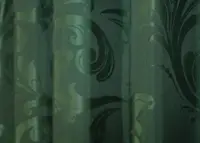 Шторна тканина жакард, колекція "Лілія", висота 2,7 м. Колір зелений. Код 1565ш