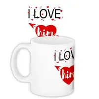 Кружка с принтом I love him 330 мл (KR_PAR008)