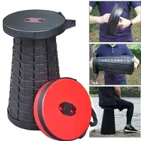 Складной телескопический стул Telescopic stool ∙ Походный раскладной стул-табурет для рыбалки, туризма и отдыха