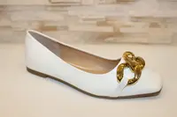 Туфли балетки женские белые Т1751