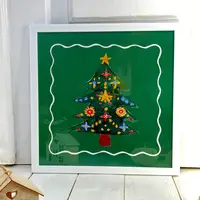 Постер в рамке Нарядная елка 30x30 см (WKMT_23M010_WH)