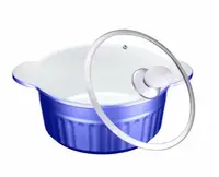 Каструля з кришкою Peterhof PH-15755-24-blue 24 см 4.2 л синя