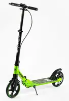 Самокат двухколесный Skyper "Unic" ручной тормоз, колеса PU, 1 амортизатор. Green and Black (144631)