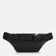 Мужская поясная кожаная сумка Borsa Leather K1381bl-black