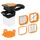 Пристрій для нарізання овочів SUNROZ Nicer Dicer Quick овочерізка 5 в 1 Чорно-жовтогарячий 3397