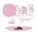 Сервиз столовый Luminarc Carine Marble Pink Silver Q3933 46 предметов