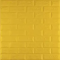 3D панель самоклеющаяся 700x770x5мм кирпич Желтый (010-5) SW-00000146