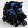 Роликовые коньки "Best Roller". Размер 31-34. светящиеся PU колёса. Black and Blue (105393)