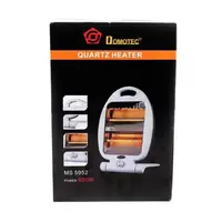 Нагрівач кварцовий інфрачервоний Domotec MS 5952 2 режими 800 Вт Білий