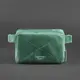 Кожаная поясная сумка Dropbag Mini зеленая Crazy Horse