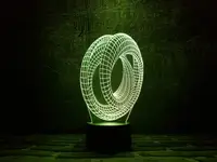 Сменная пластина для 3D ночника "Лента Мебиуса 3" 3DTOYSLAMP