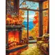 Картина по номерам "Тепло осеннего камина" 40*50 см