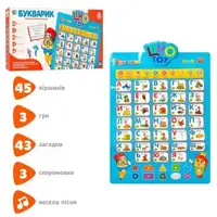 Уценка. Интерактивный плакат "Букварик" (укр) - трози відійшов шов