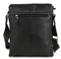 Мужская кожаная сумка, мессенджер Tiding Bag черный