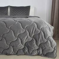 Одеяло двуспальное ТЕП VELOUR 1-04871_34536 180х210 см темно-серое