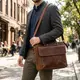 Кожаный портфель для ноутбука работы и документов Vintage 14066 Коричневый