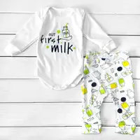 Детский костюм боди со штанами But First Milk