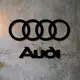 Деревянное настенное панно для декора в форме значка Audi
