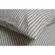 Постельное белье со льна Lotus Home - Karlin stripe linen антрацит евро