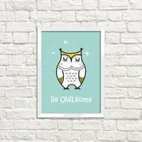 Постер в рамке Be OWL some 15x21 см, A5 (WMT5_ART058_WH)