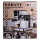 Кофеварка рожковая 3в1 с капучинатором 1350 Вт  бак 1 л Sokany SK-04027