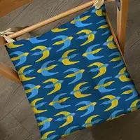 Подушка на стул с завязками, садовый текстиль Птицы свободы 40x40x4 см
