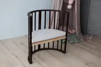 Ліжко дитяче овальне 8 в 1 Кузя Smart Bed колеса+маятник+матрац КПК венге
